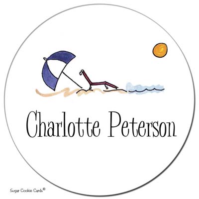 Sugar Cookie Gift Stickers - Beach Chair Sugar Cookie Gift Stickers - Beach Chair
